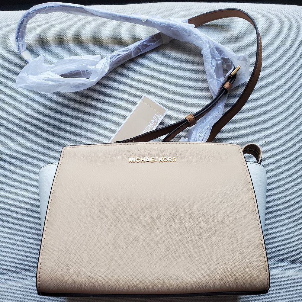 Rare Color combo - Michael Kors Selma Medium Saffiano Leather Crossbody Bag